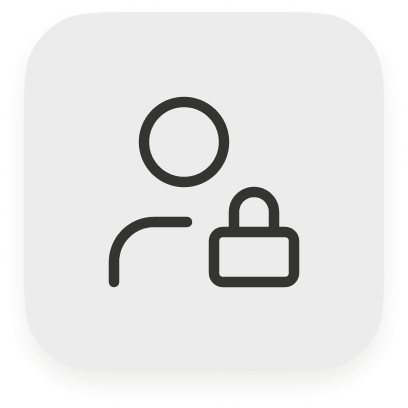 Icon of person with a lock